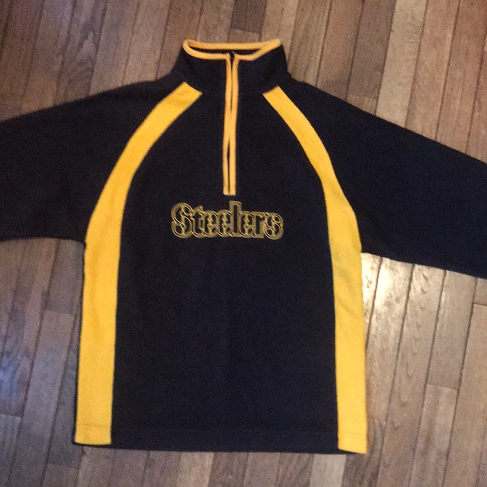 NFL Steelers quarter zip black& gold youth size large (14/16)